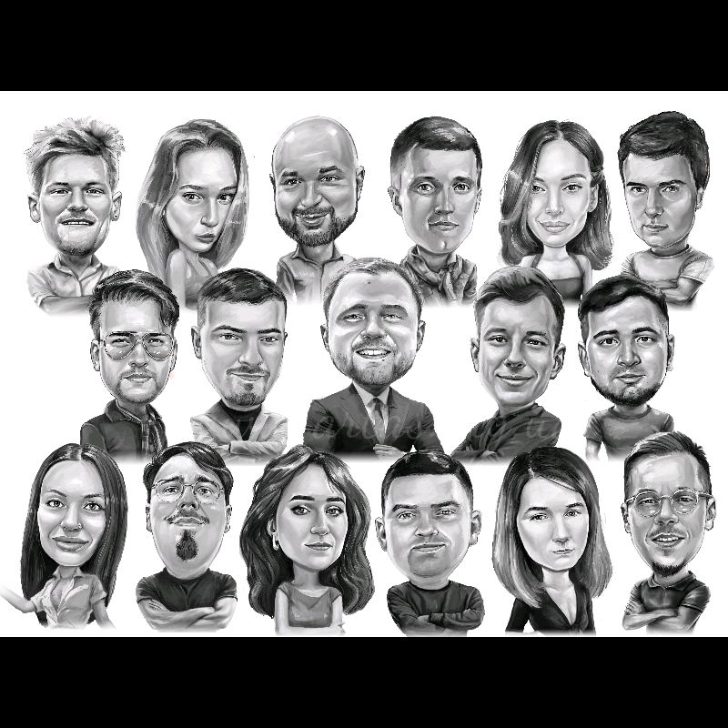 Портретні чорно-білі тонові